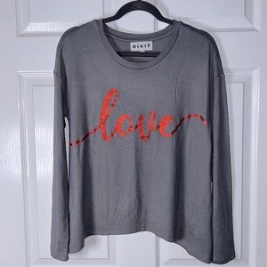 ***SOLD 🆕 “LOVE” Metallic Logo Top